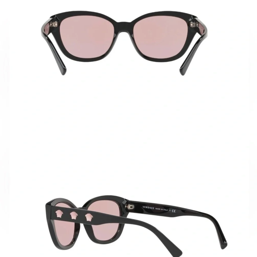 Versace Gold Medusa Head Butterfly Sunglasses, Plum Lens, 56/18/140 - Picture 6 of 16